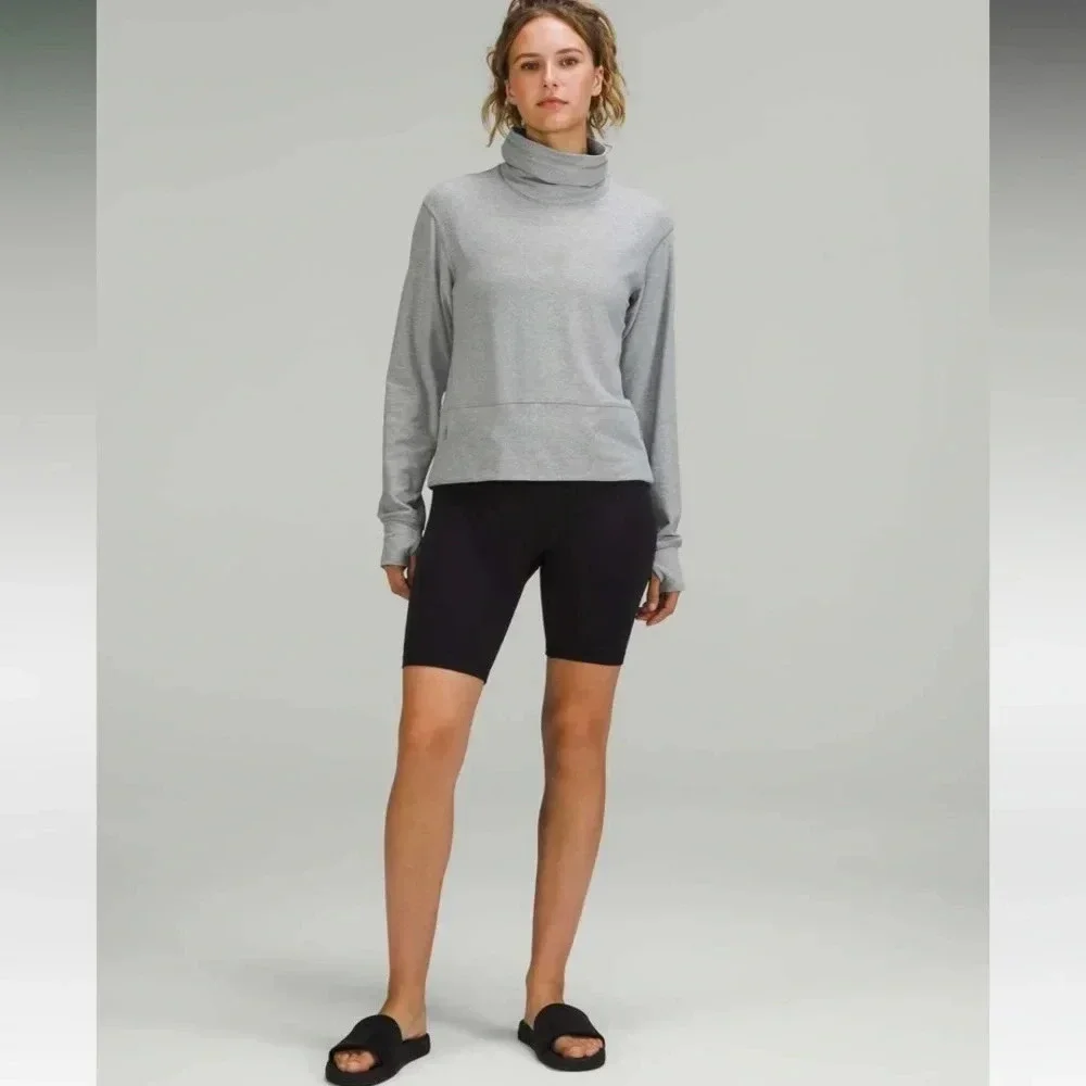 Lululemon Ready to Rulu Pullover Heathered Raceway Grey Sweatshirt Athleisure 8